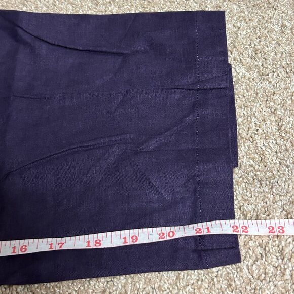 Sag Harbor Purple Linen Blend Capris Size 8P - Picture 6 of 8